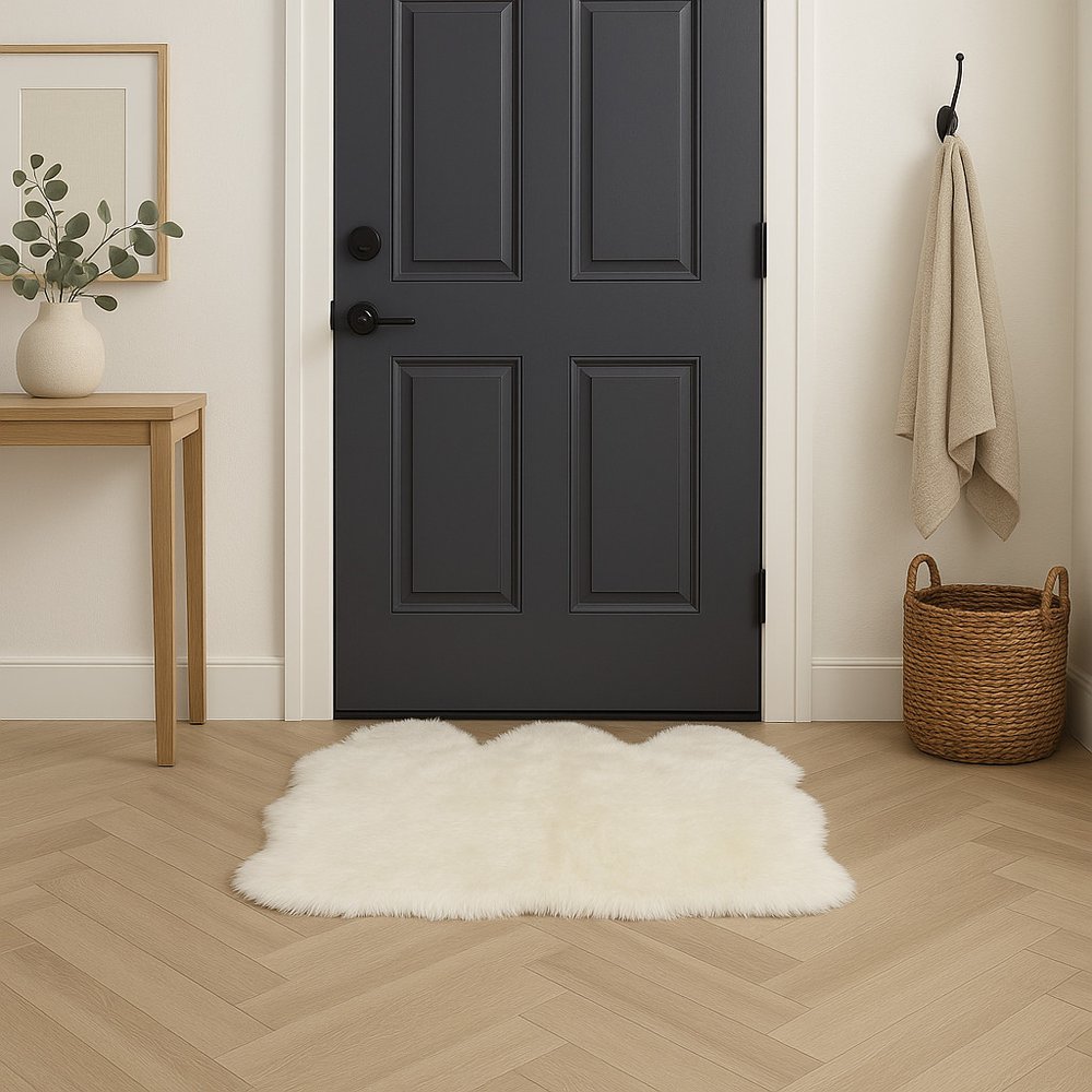 3' X 5' Golden Natural Sheepskin Area Rug