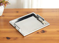 18" Silver Stainless Steel Serving Tray