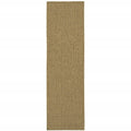 8' Tan Indoor Outdoor Runner Rug