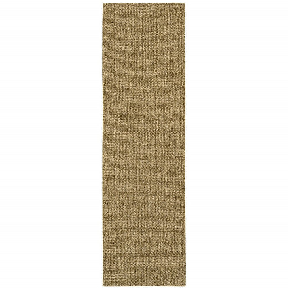 2' X 4' Tan Indoor Outdoor Area Rug