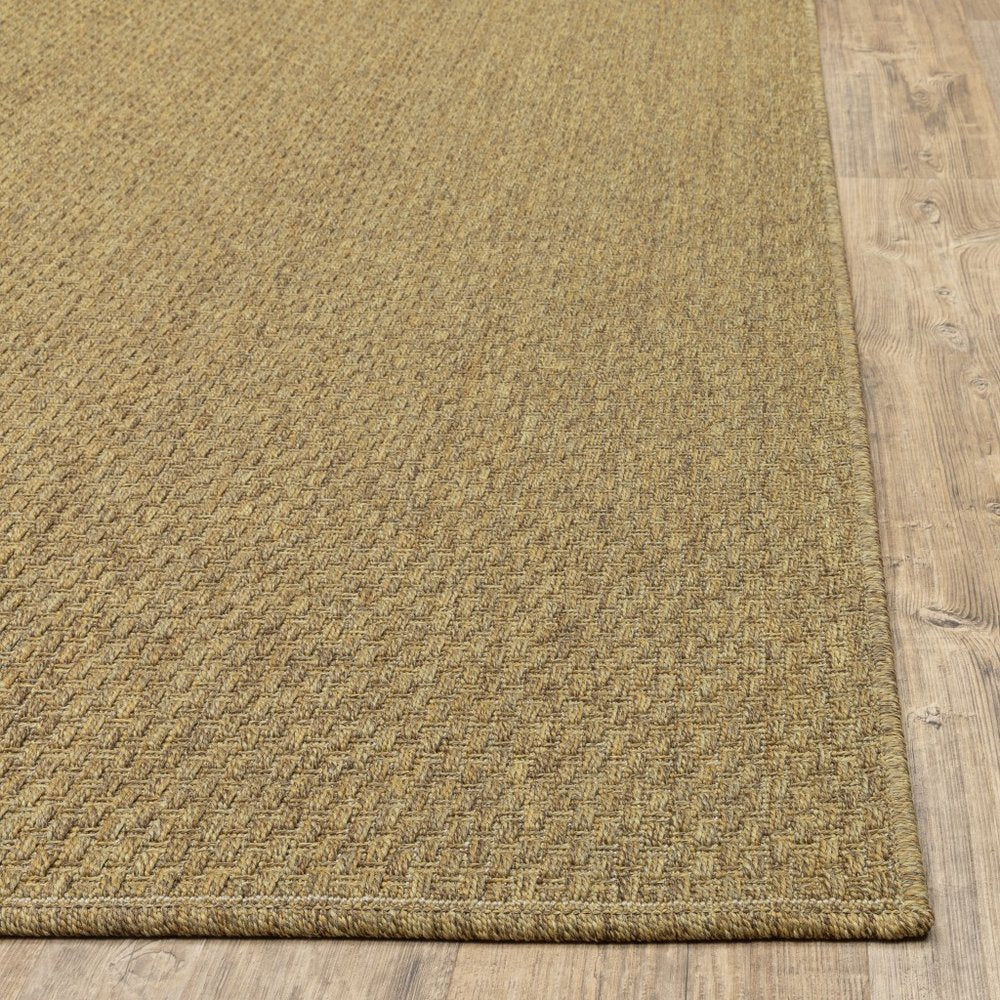 8' Tan Indoor Outdoor Runner Rug