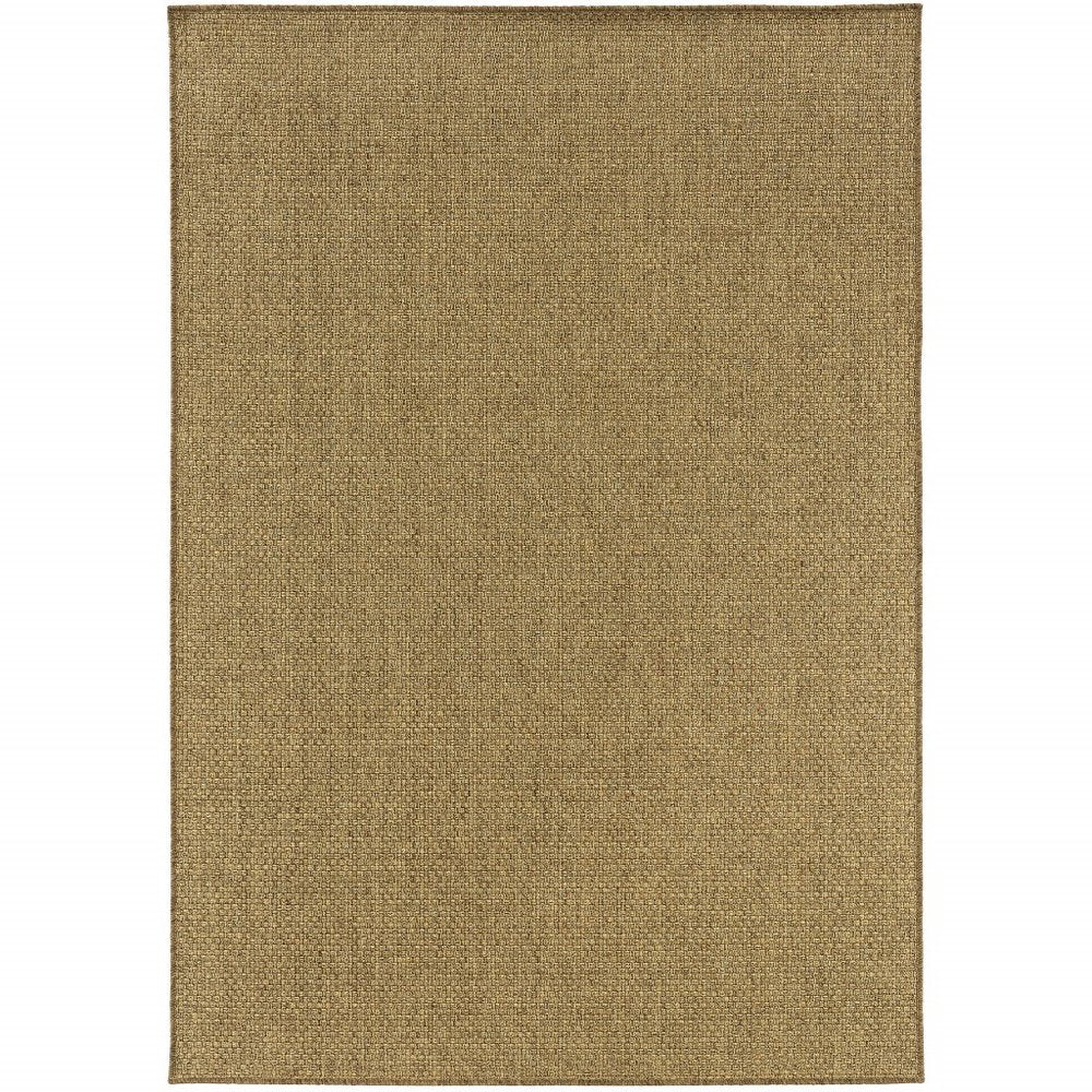 8' Tan Indoor Outdoor Runner Rug