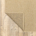 8' Beige Indoor Outdoor Runner Rug