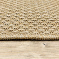 2' X 4' Beige Chevron Indoor Outdoor Area Rug