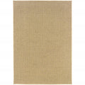 8' Beige Indoor Outdoor Runner Rug