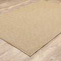 2' X 4' Beige Chevron Indoor Outdoor Area Rug