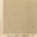 8' Beige Indoor Outdoor Runner Rug