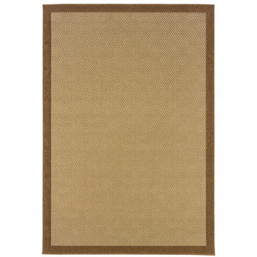 8' X 13' Beige Indoor Outdoor Area Rug