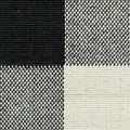 8' Black And Ivory Indoor Outdoor Runner Rug