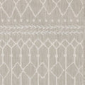 3' X 6' Gray And Ivory Indoor Outdoor Runner Rug