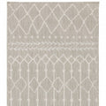 3' X 6' Gray And Ivory Indoor Outdoor Runner Rug
