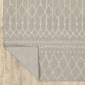 3' X 6' Gray And Ivory Indoor Outdoor Runner Rug