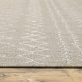 3' X 6' Gray And Ivory Indoor Outdoor Runner Rug