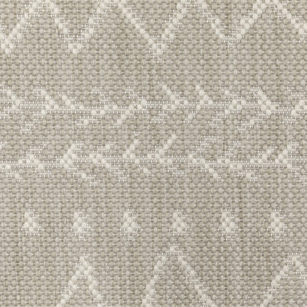 3' X 6' Gray And Ivory Indoor Outdoor Runner Rug