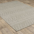 3' X 6' Gray And Ivory Indoor Outdoor Runner Rug