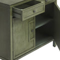 31" Green Solid Wood Two Drawer Sideboard with Two Doors