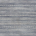 2' X 4' Navy Blue Decorative Stripes Area Rug