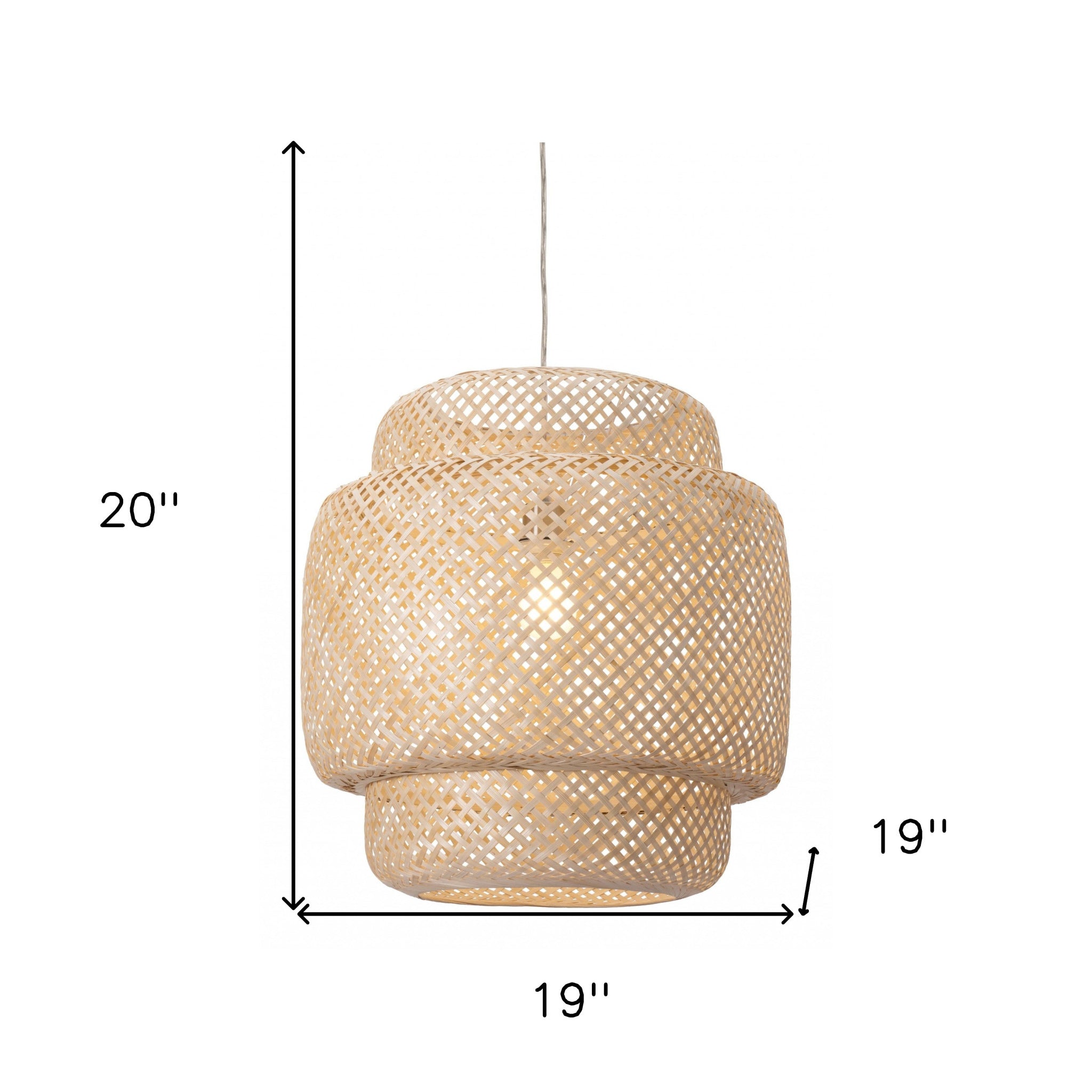 Natural Boho Weave Ceiling Lamp