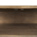 36" Natural Solid Wood Sideboard with Two Glass Doors