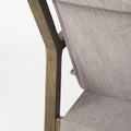 34" Gray and Brown Fabric Lounge Chair