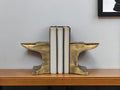 Set of Two 6" Gold Metal Decorative Bookends