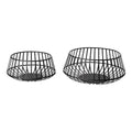 Set of Two Black Metal Decorative Bowl