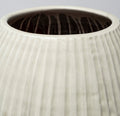 29" White Cylinder Ceramic Floor Vase