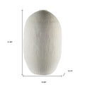32" White Cylinder Ceramic Floor Vase