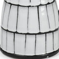 10" Black And White Cylinder Ceramic Urns Jars