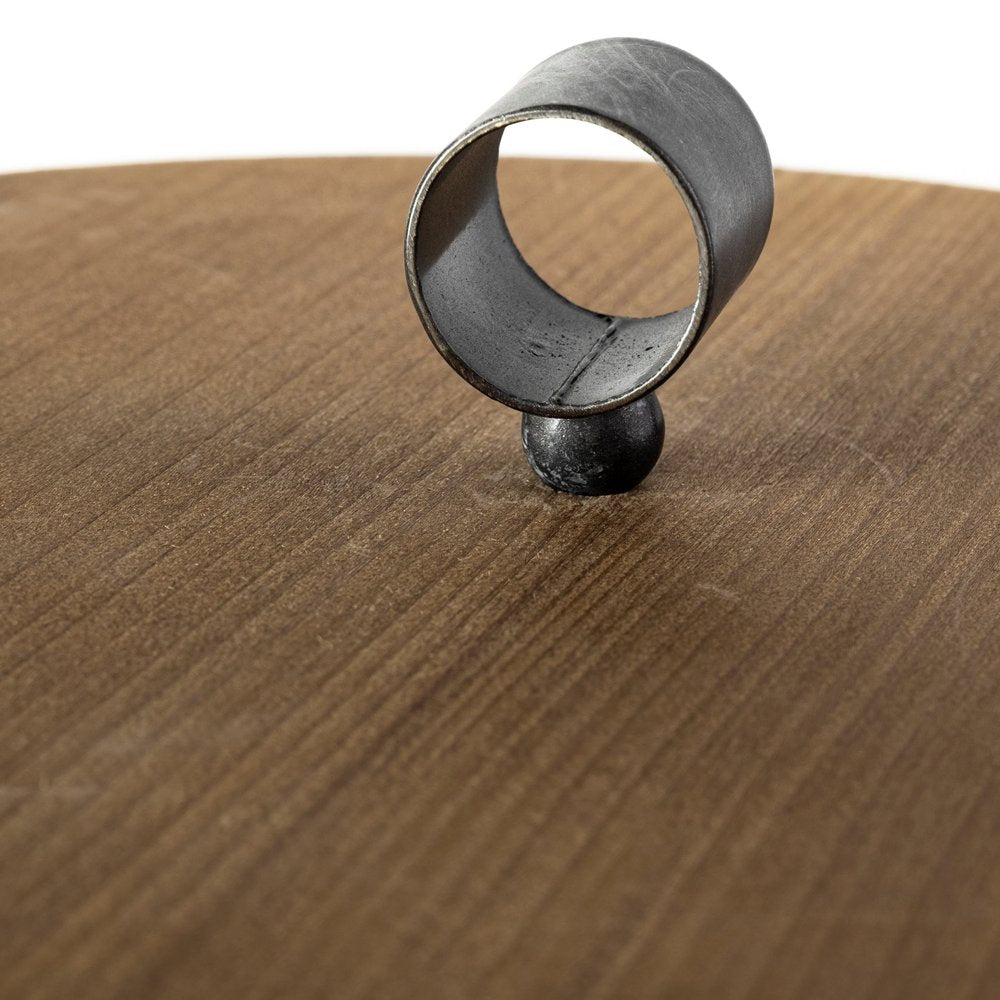 Set of Two Dark Gray Metal Decorative Canister