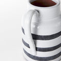 9" Blue And White Cylinder Ceramic Urns Jars