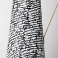 20" Black And White Cylinder Metal Urns Jars