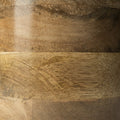 7" Brown Cylinder Solid Wood