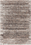 4' X 6' Ivory And Brown Retro Mod Area Rug