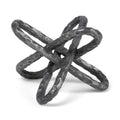 10" Antiqued Silver Metal Chain Link Tabletop Sculpture