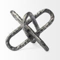 10" Antiqued Silver Metal Chain Link Tabletop Sculpture