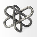 10" Antiqued Silver Metal Chain Link Tabletop Sculpture