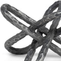 10" Antiqued Silver Metal Chain Link Tabletop Sculpture