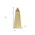 Set of Two 11" Gold Metal Tabletop Sculpture