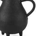 8" Black Two Handle Ceramic Jug Vase