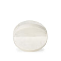 Petite White Marble Circular Sculpture