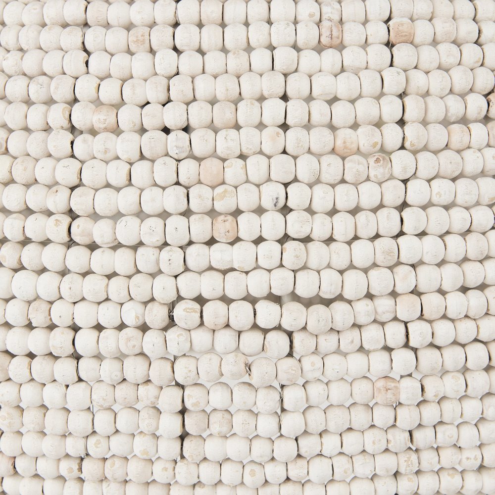 Whitewash Beaded Hanging Chandelier