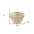 Light Brown Six Tier Hanging Chandelier