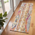 8' X 10' Gold and Ivory Southwestern Area Rug