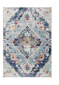 12' X 18' Blue Oriental Washable Non Skid Area Rug
