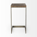 26" Brown Solid and Manufactured Wood Square End Table