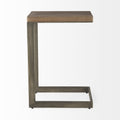 26" Brown Solid and Manufactured Wood Square End Table