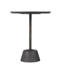 24" Black Solid and Manufactured Wood Round End Table