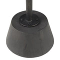 24" Black Solid and Manufactured Wood Round End Table