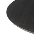 24" Black Solid and Manufactured Wood Round End Table